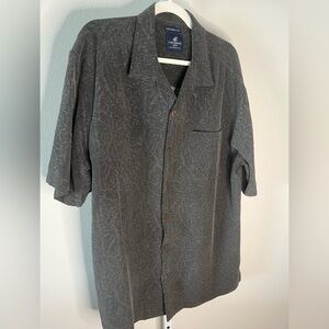 Caribbean Joe Washable Silk Short Sleeve Button Down Shirt